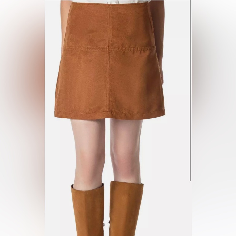 Like new - Sanctuary Designer Skirt Size XL Camel Brown Faux Suede Mini